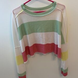 Colorful Striped Crop Top